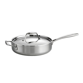 Tramontina Signature 3 Qt Tri-Ply Clad Stainless Steel Covered Deep Saute Pan