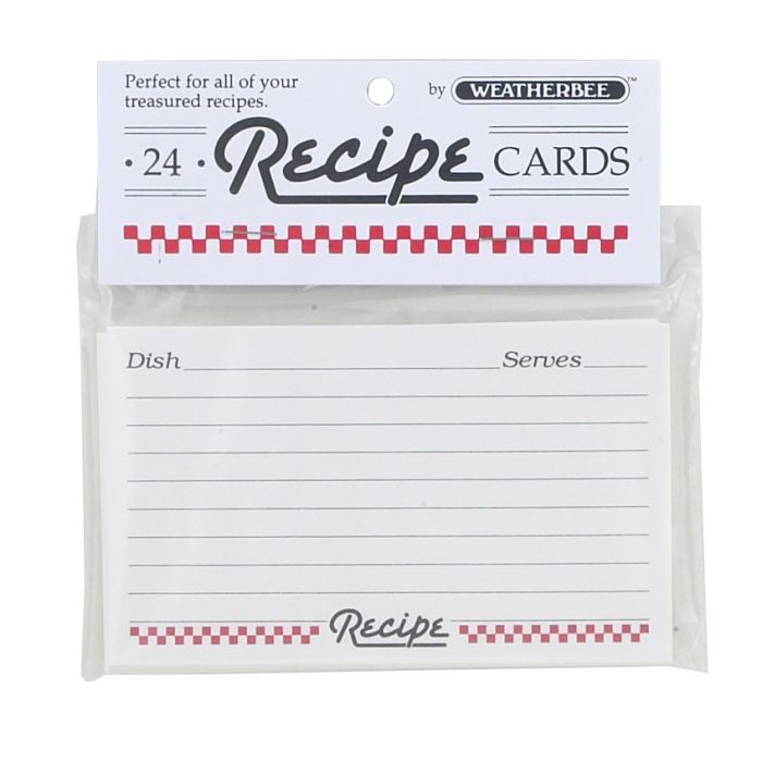 Classic Recipe Card Dividers (Set of 24)