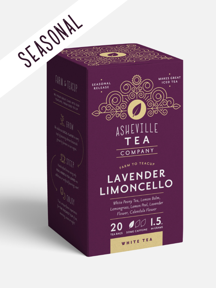 Asheville Tea Lavender Limoncello Tea Box, 20 tea bags