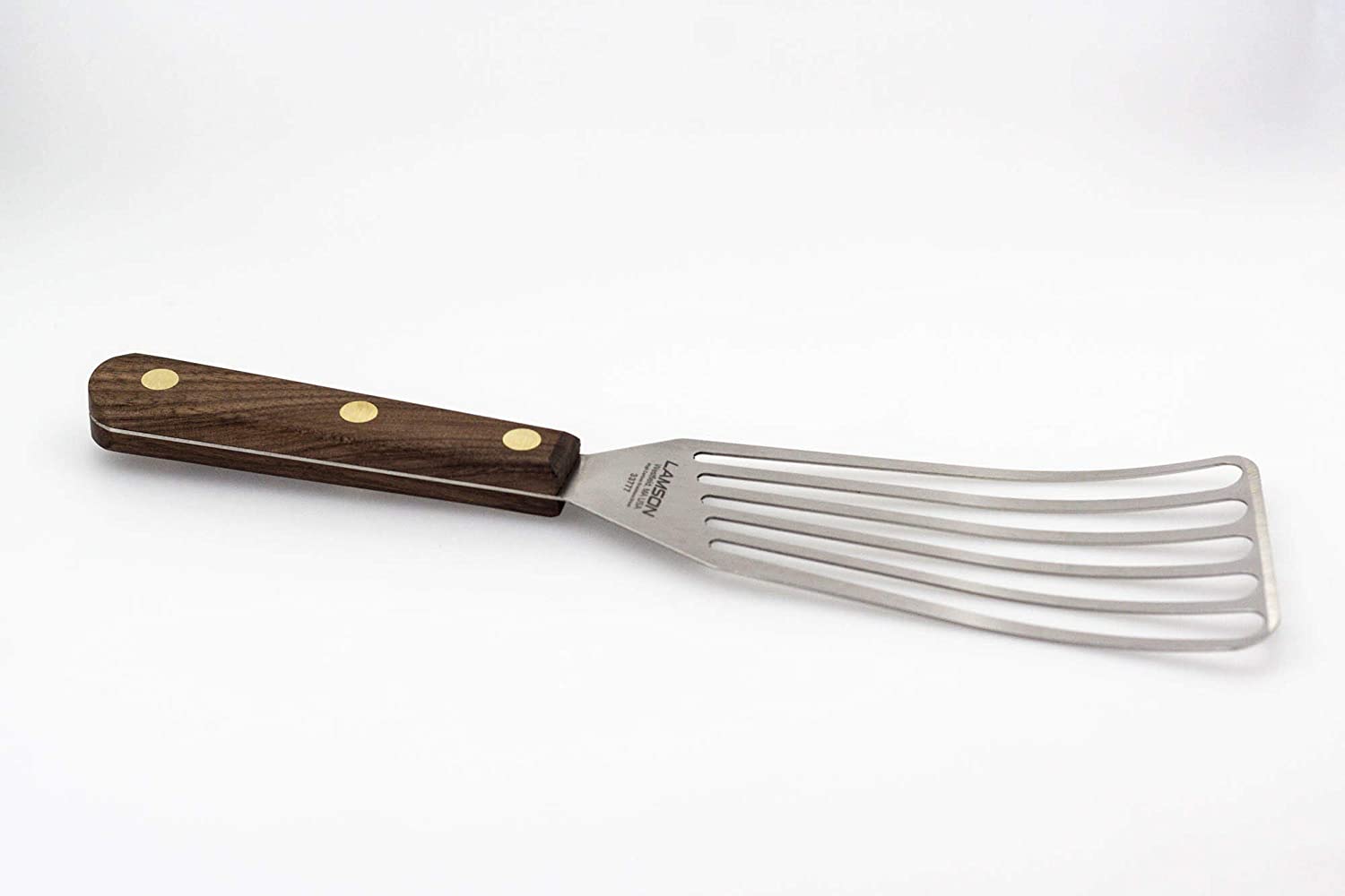 Lamson Walnut 3'' x 6'' Chef’s Slotted Turner, right-hand