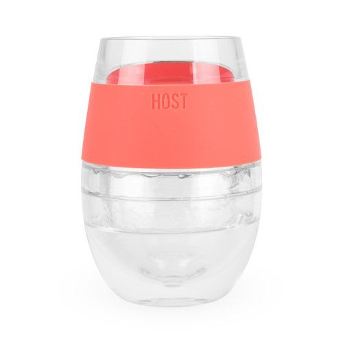 Buy coral Host Cooling Wine Glass, Solid Colors, Sold Individually
