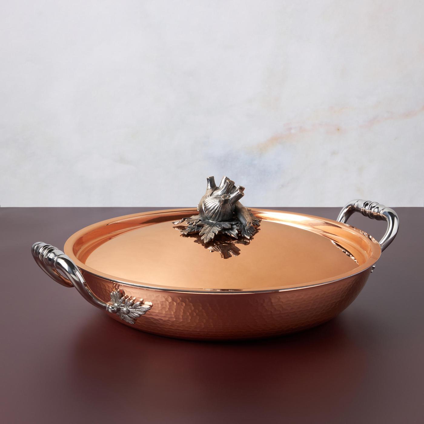 Ruffoni Historia Hammered Copper Chef's Pan with Acorn Handle