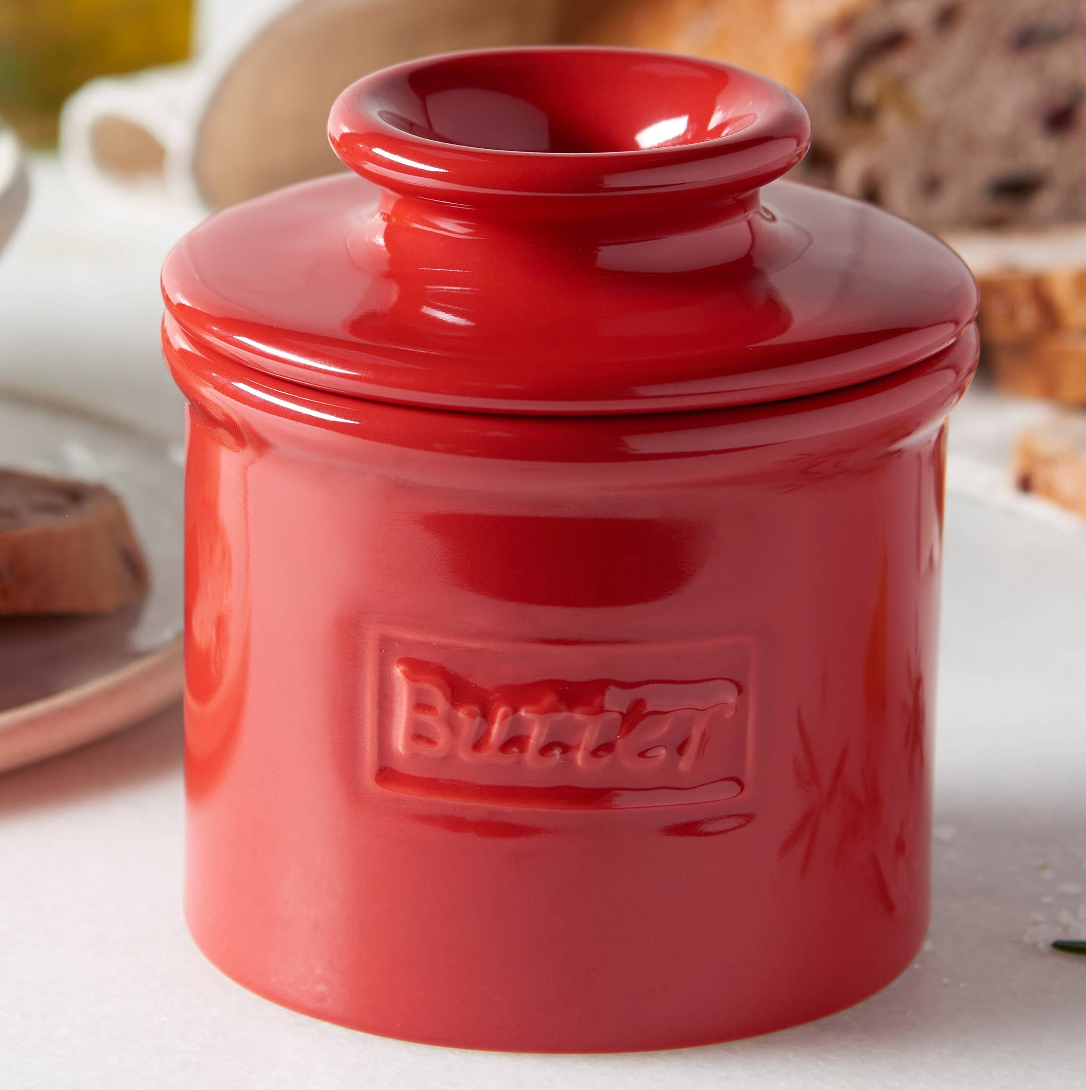 Café Collection Butter Bell Crock - Red