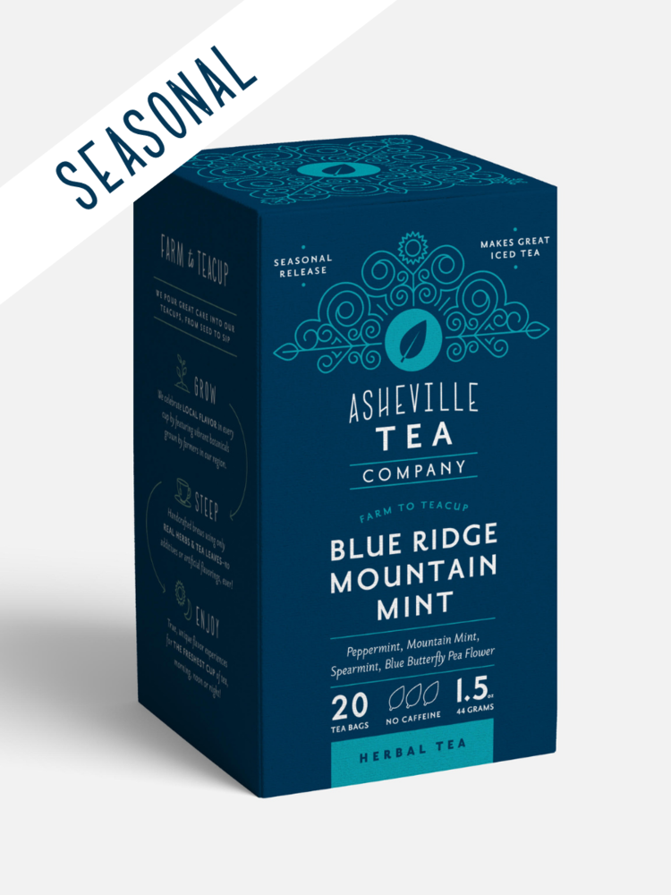 Asheville Tea Blue Ridge Mountain Mint Tea Box, 20 tea bags
