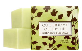 Greenwich Bay Soap, Cucumber and Olive Oil, 6 oz Bar