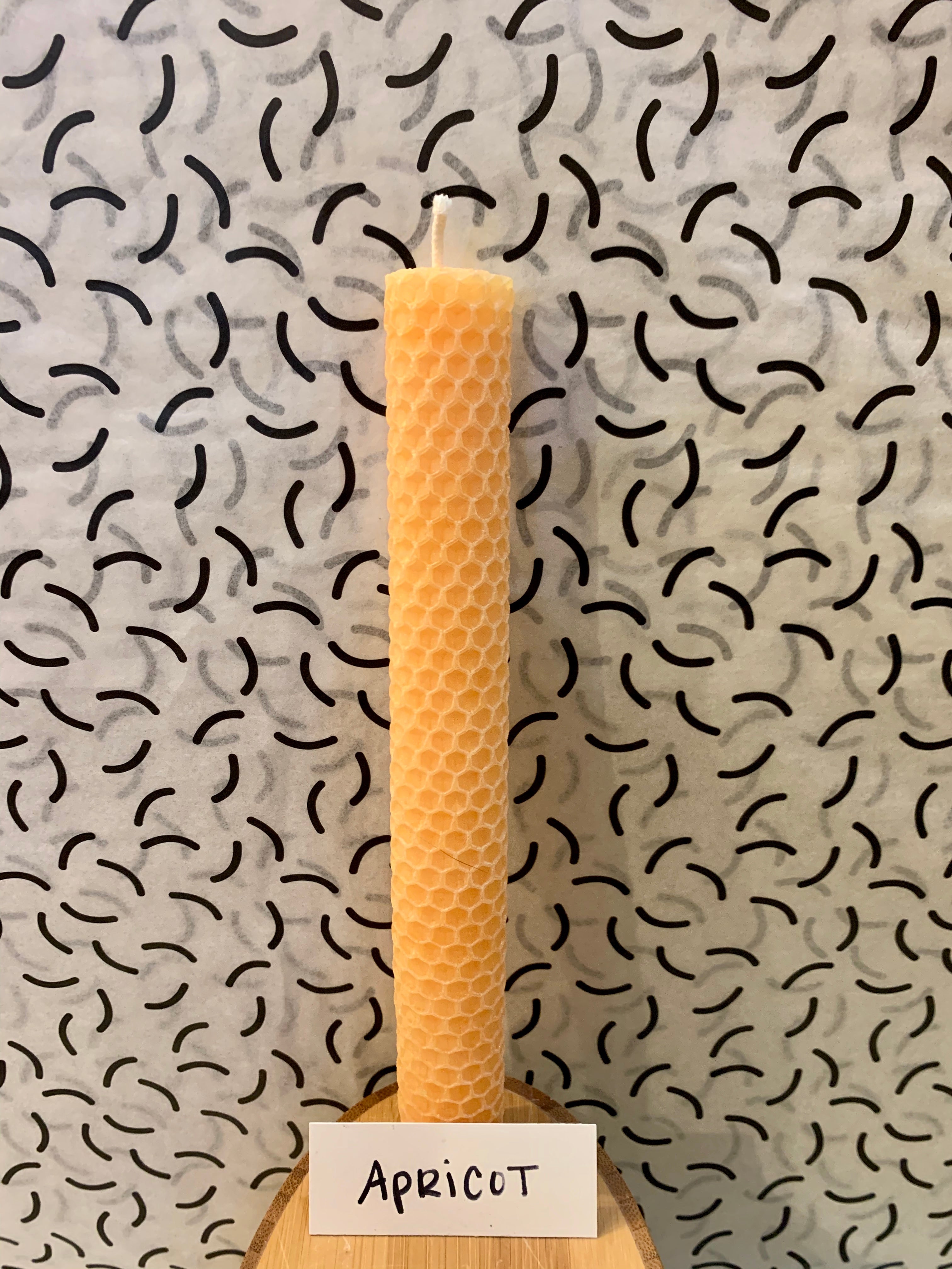 Buy apricot Hand Rolled Beeswax Taper Candles, Sold Individually