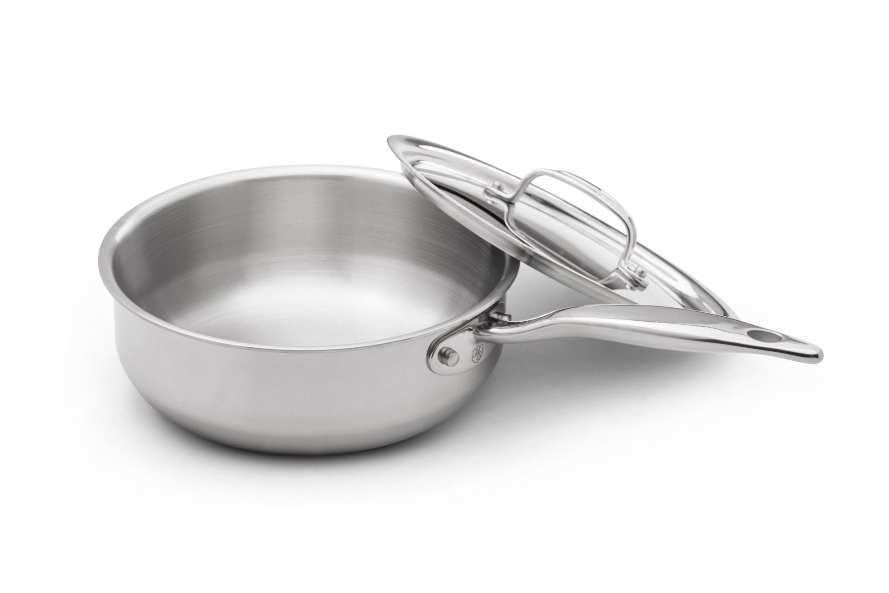 Heritage Steel Cookware Stainless Steel Deep Saute Pan with Cover