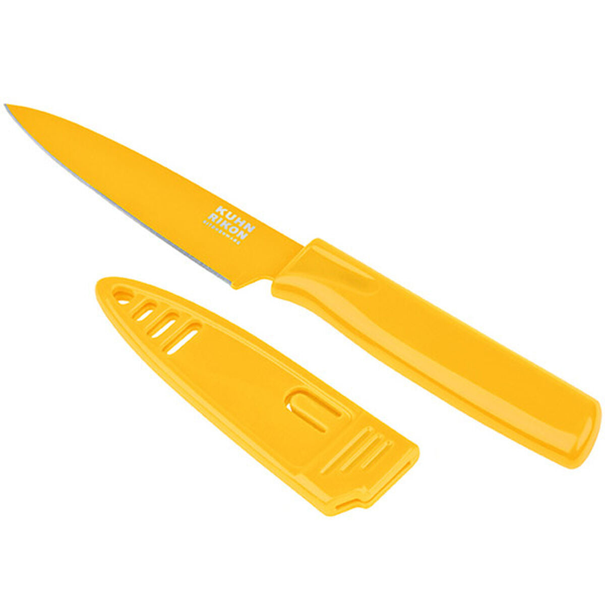 Vintage Multi Color Handle Paring Knife set of 4. 2 1/2 Blade
