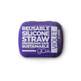 Buy violet GoSili Extra Long Straw Tin