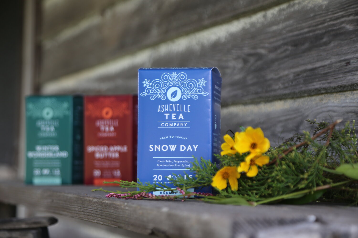 Asheville Tea Snow Day Tea Box, 20 tea bags