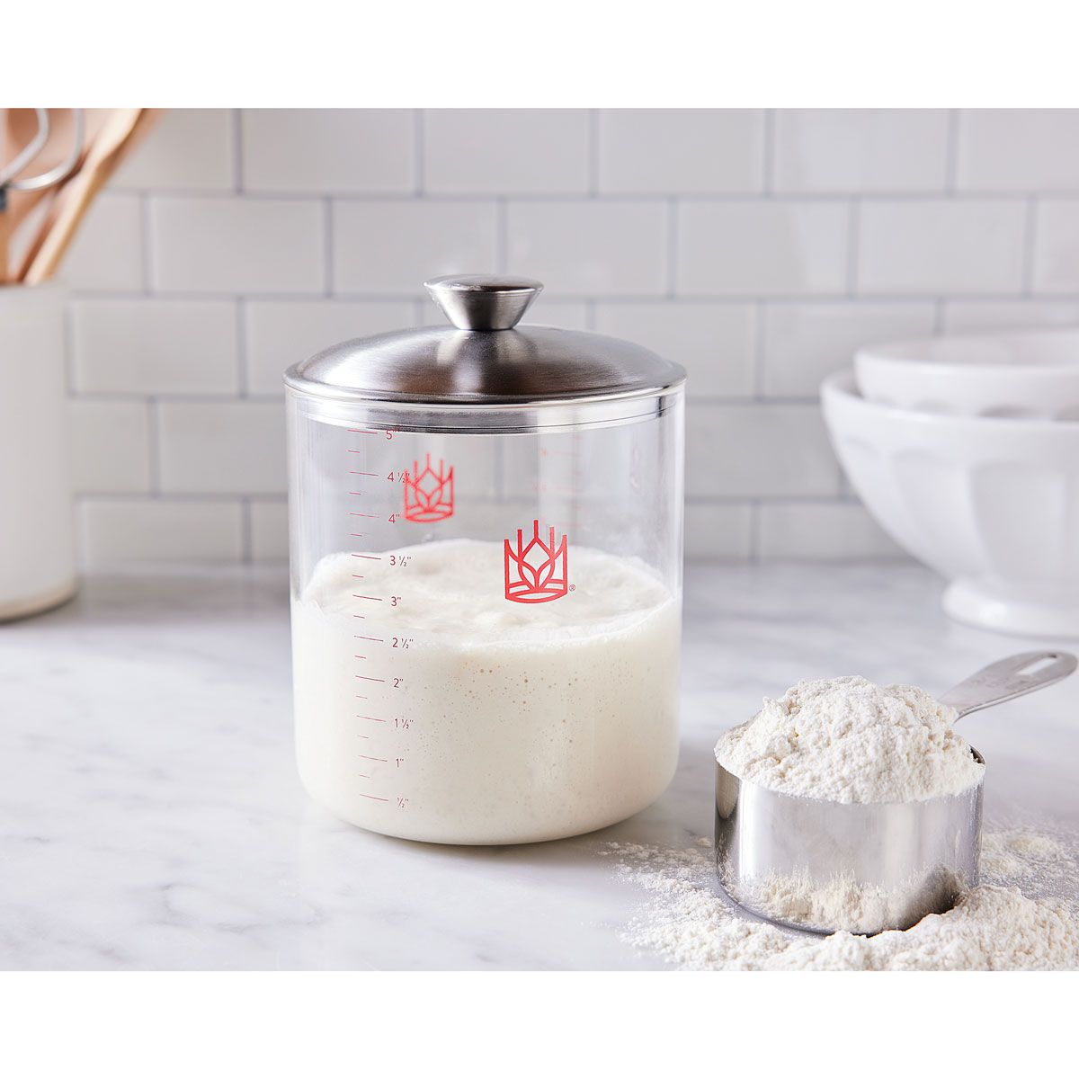King Arthur Baking Glass Sourdough Crock