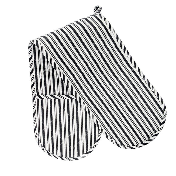 Mrs. Anderson's Baking Cotton Double Oven Mitt, Black