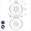 Nordicware Reversible Pie Top Cutter, Leaves & Apples, 12''-9