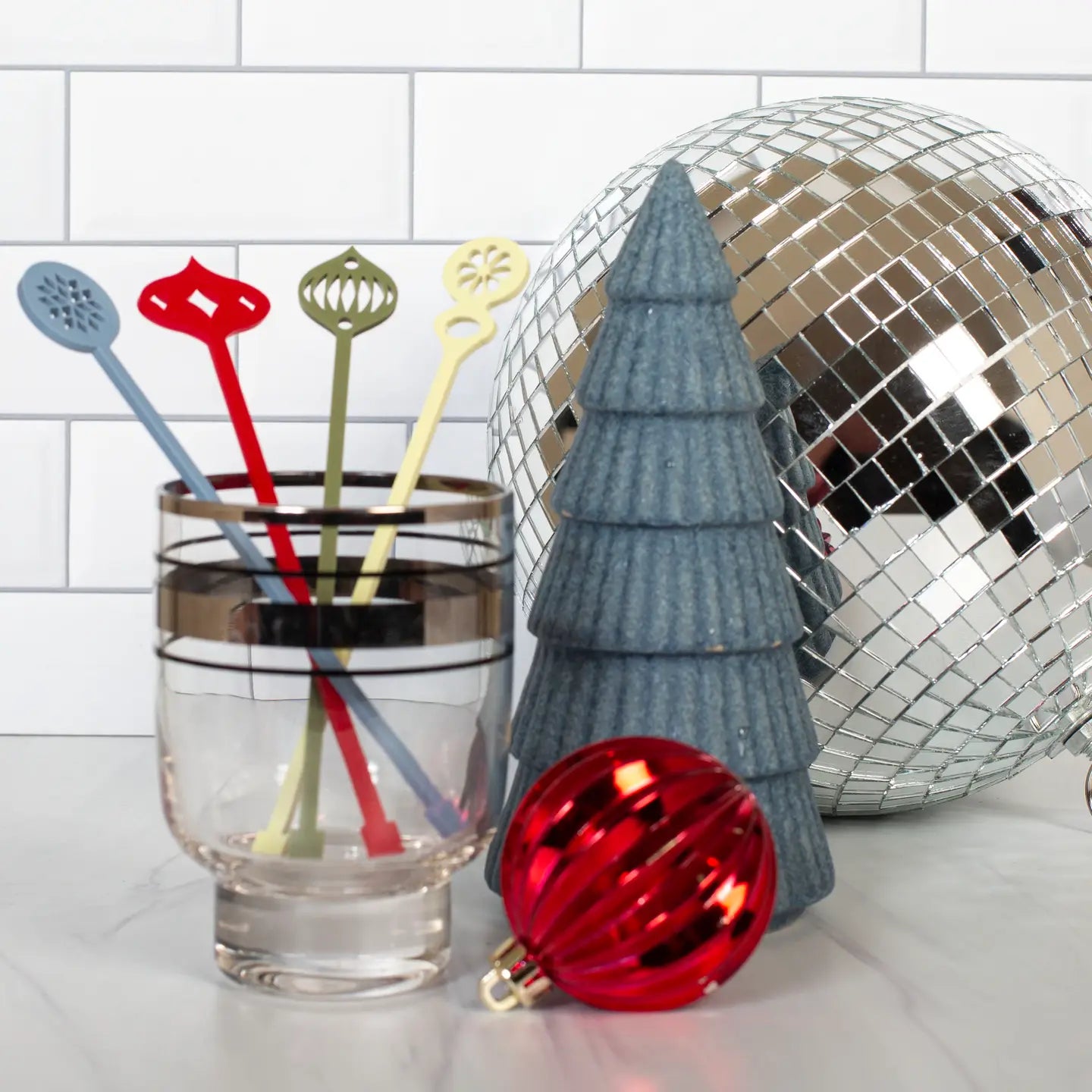 Mod Lounge Paper Co Swizzle Stix, Retro Holiday Ornament