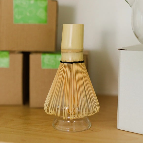 Matcha Nude Clear Glass Whisk Holder