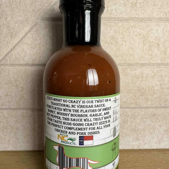 DoxieGuy BBQ Izzi’s Might Go Crazy BBQ Sauce, 12oz