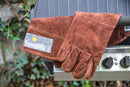 Outset Brown Leather Grill Gloves, Set of 2, 15"-4