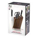 Cangshan HELENA 6pc Knife Block Set, Forged German Steel, HUA Acacia Block, Black-10