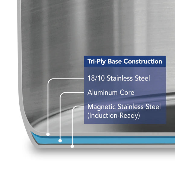 Tramontina Tri-Ply 16 Qt Stainless Stock Pot