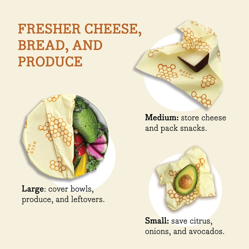 Bee's Wrap Assorted Pack, Multiple Designs
