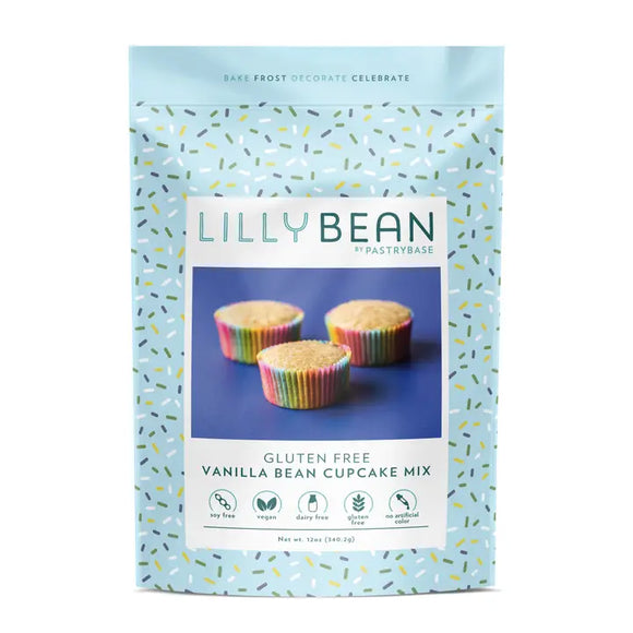LillyBean Baking Vegan & Gluten-Free Vanilla Bean Cake Cupcake Mix