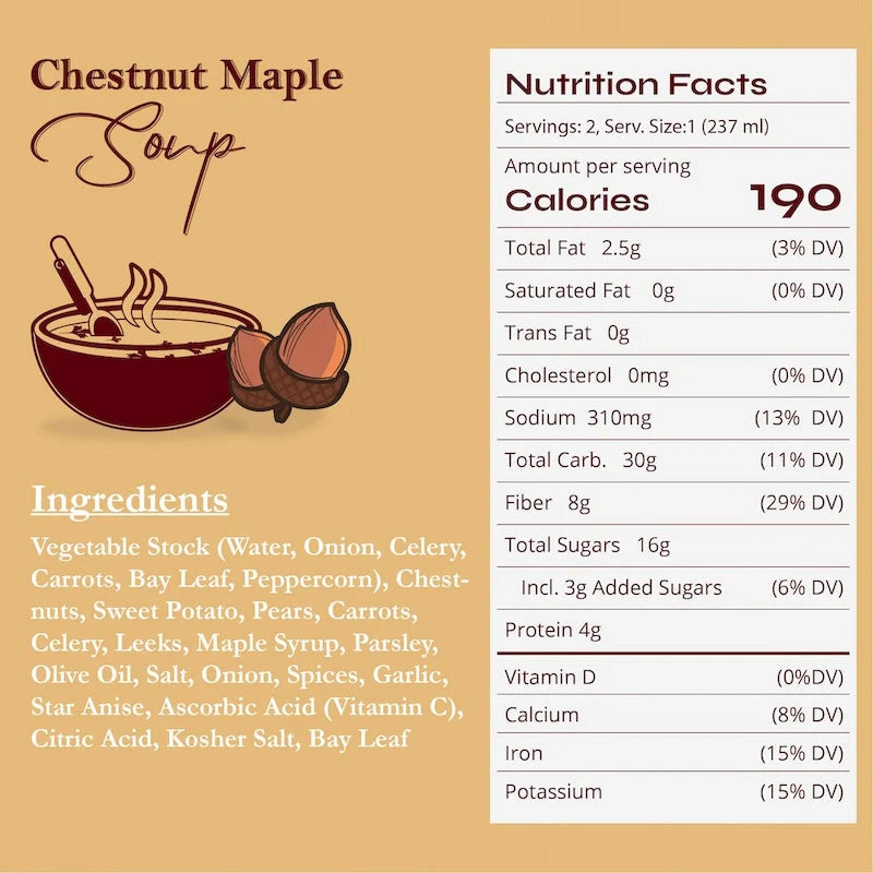 18 Chestnuts Soup - Chestnut Maple