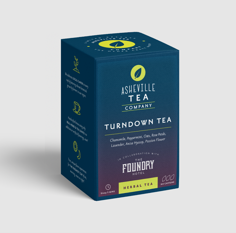 Asheville Tea Turndown Tea Tea Box, 20 tea bags
