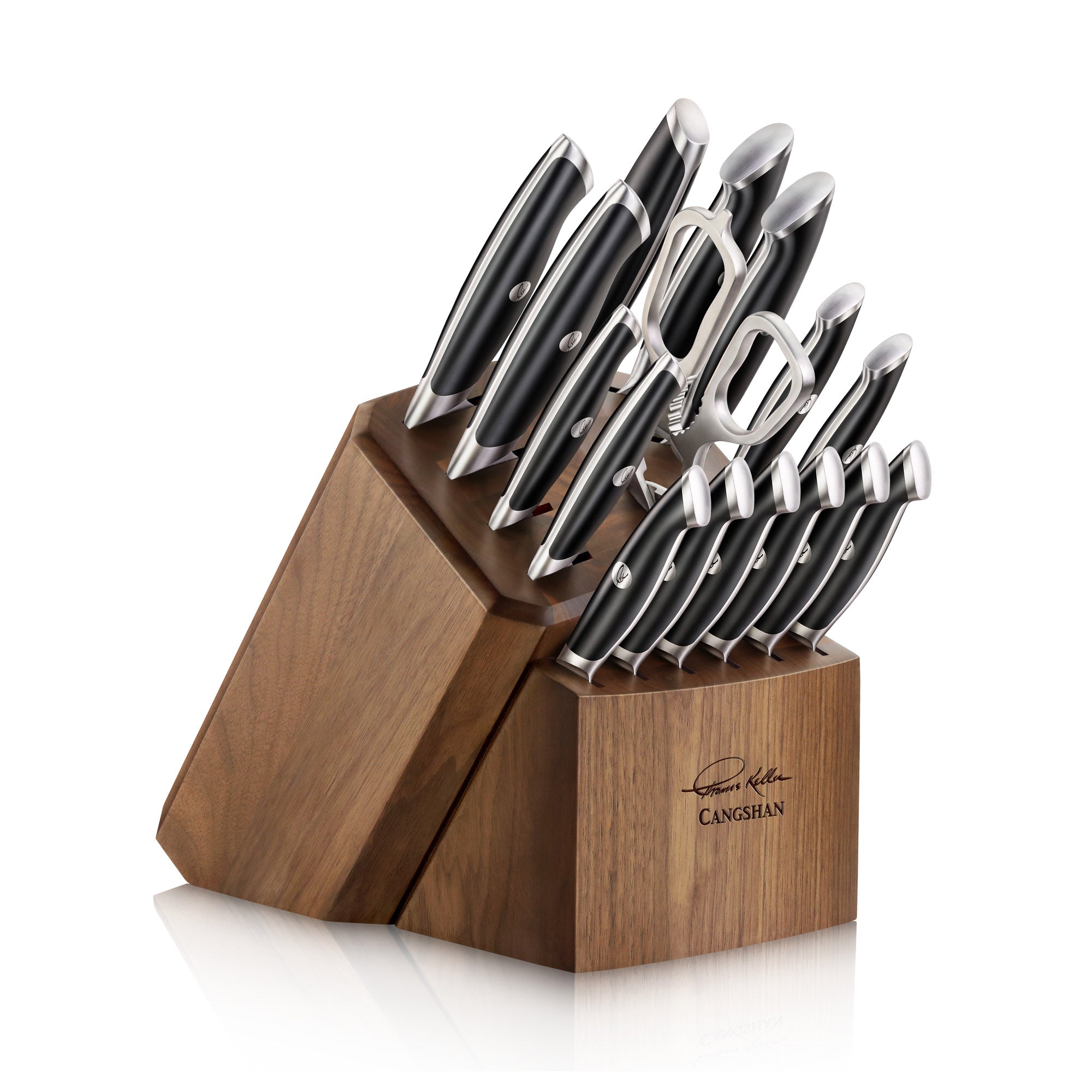 Thomas Keller Signature Collection 17-Piece Knife Block Set, Black