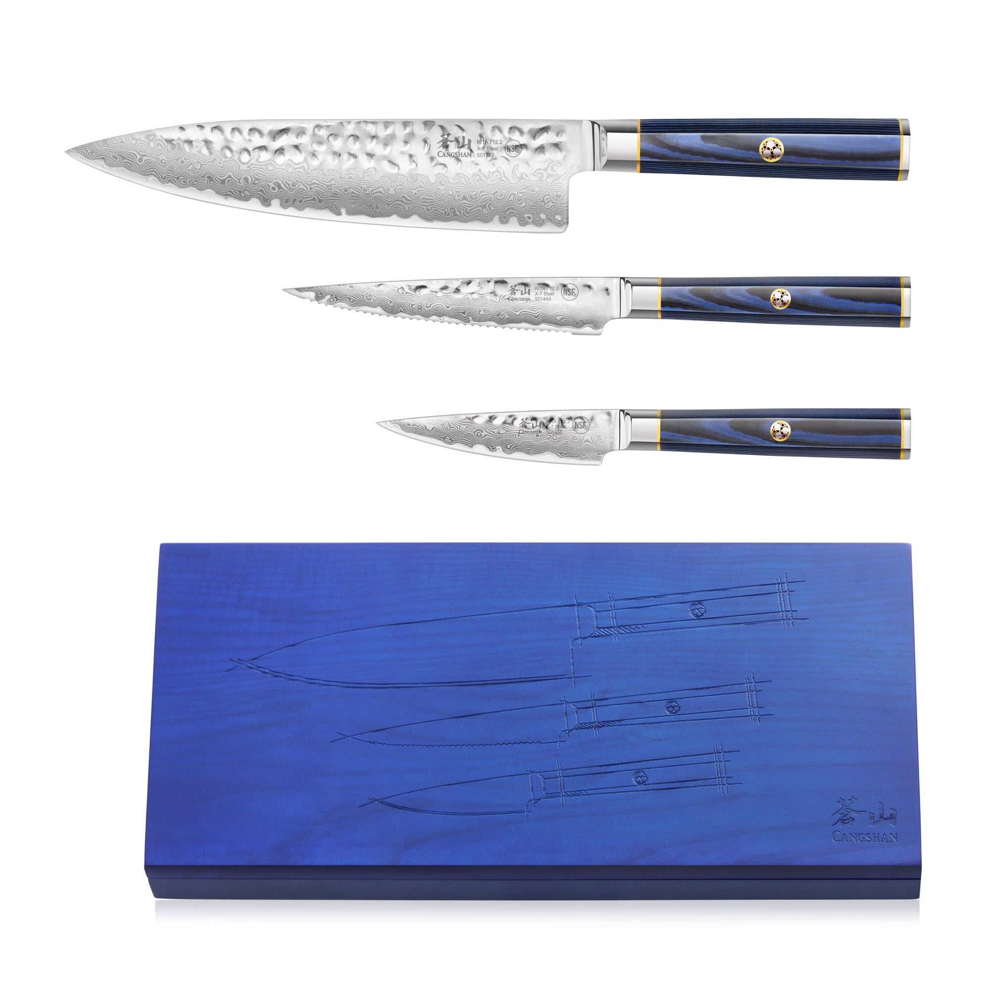 Cangshan KITA 3-piece Starter Knife Set, Ash Box