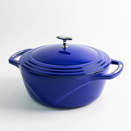 Lodge 7.5 Quart USA Enameled Cast Iron Dutch Oven, Multiple Colors