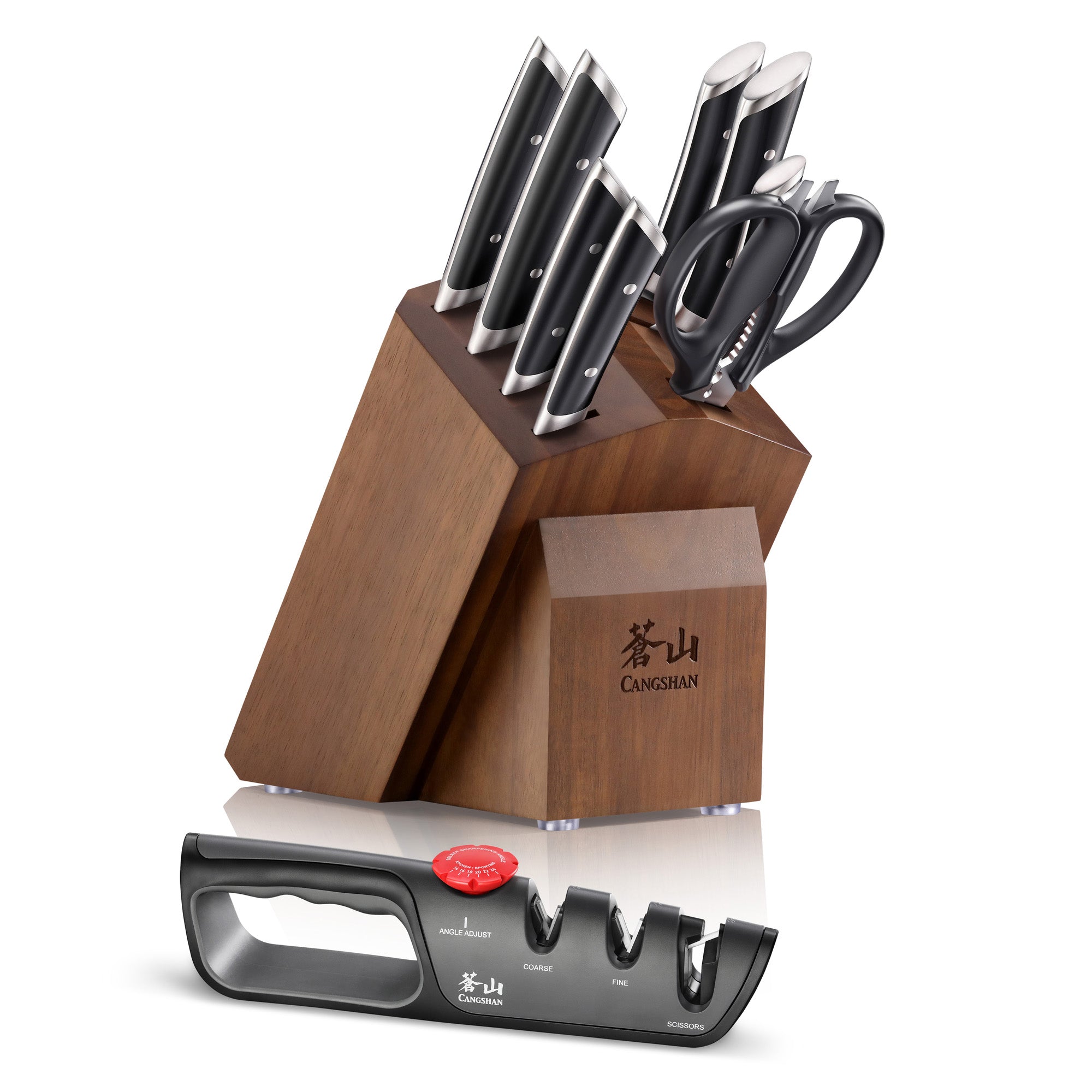 Cangshan HELENA Series German Steel 10-piece Knife Block Set, Black