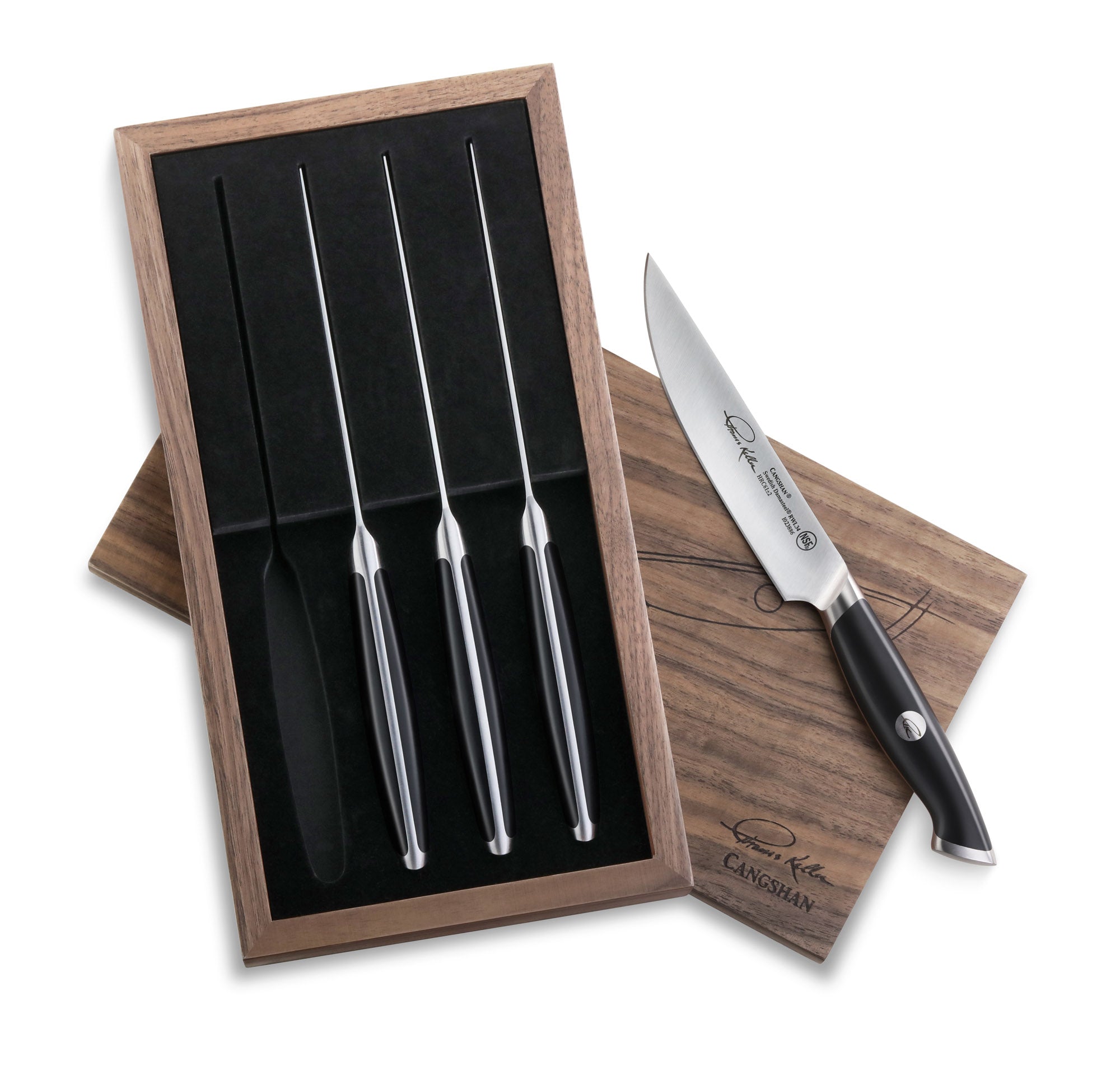 Thomas Keller Signature Collection 4-piece Steak Knife Set, Black