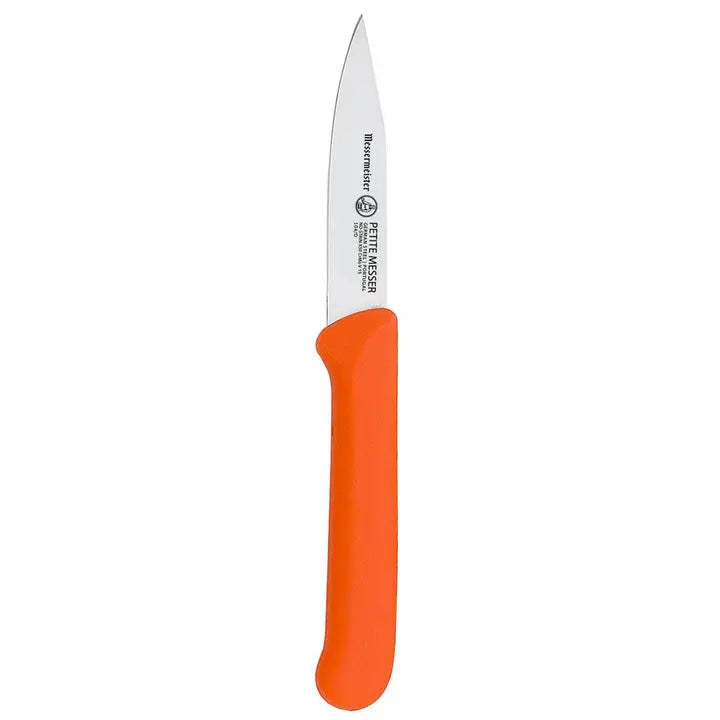 Messermeister 3'' Clip Point Paring Knife w/ Matching Sheath, Orange