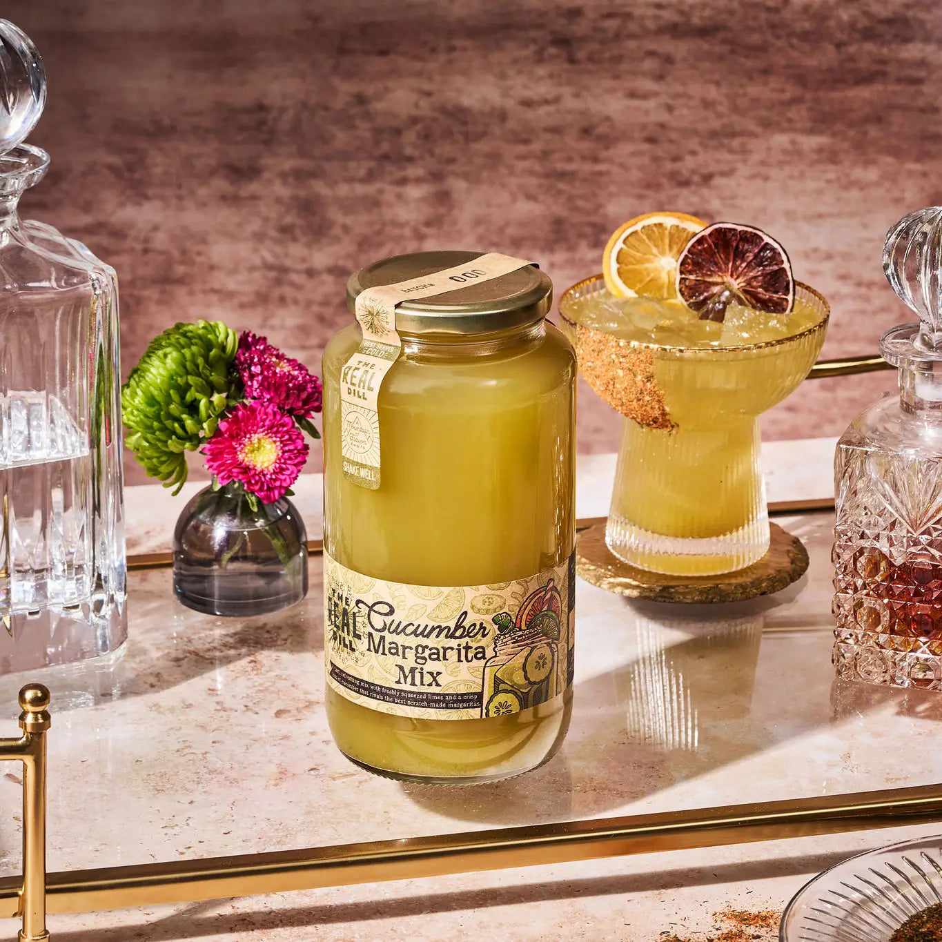 The Real Dill Cucumber Margarita Mix, 32 oz