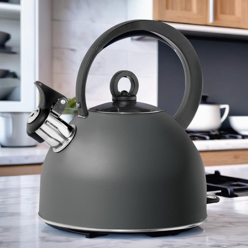 OGGI Stovetop Whistling Tea Kettle, Black