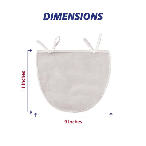 HIC Kitchen Unbleached Nut Milk Bag with Drawstring Closure