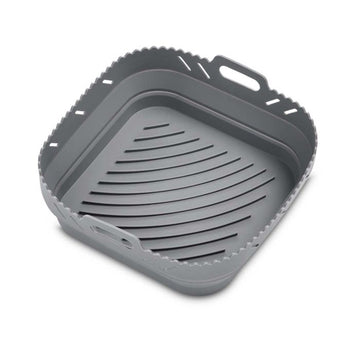 HIC Kitchen Collapsible Silicone Square Air Fryer Basket Liner, 7qt