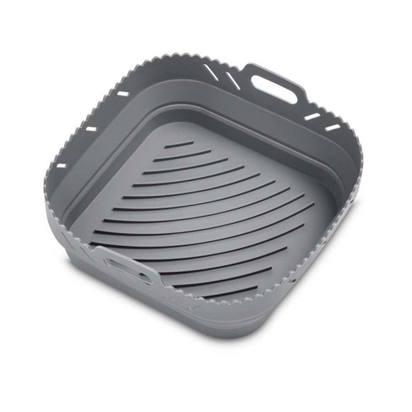 HIC Kitchen Collapsible Silicone Square Air Fryer Basket Liner, 7qt