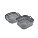 HIC Kitchen Collapsible Silicone Square Air Fryer Basket Liner, 7qt-2