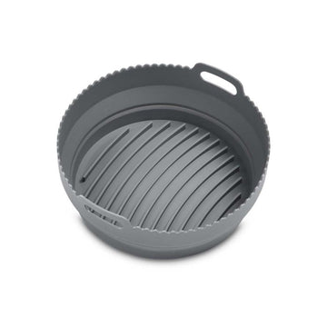 HIC Kitchen Collapsible Silicone Round Air Fryer Basket Liner, 7qt