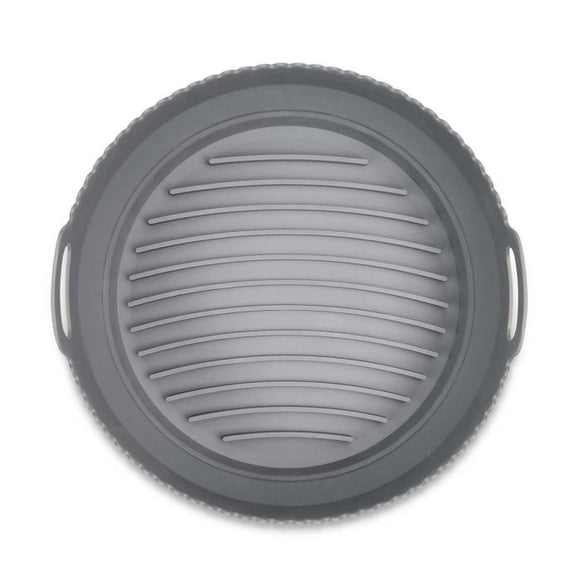 HIC Kitchen Collapsible Silicone Round Air Fryer Basket Liner, 7qt