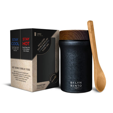 Bklyn Bento Williamsburg Food Jar Large (20oz) + Bamboo Spoon, Multiple Colors