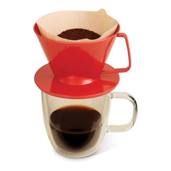 Fino Plastic #1 Pour Over Cone, Red