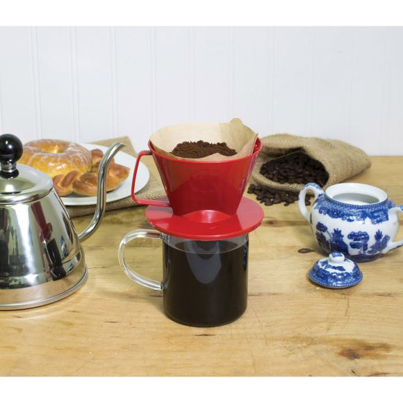 Fino Plastic #1 Pour Over Cone, Red