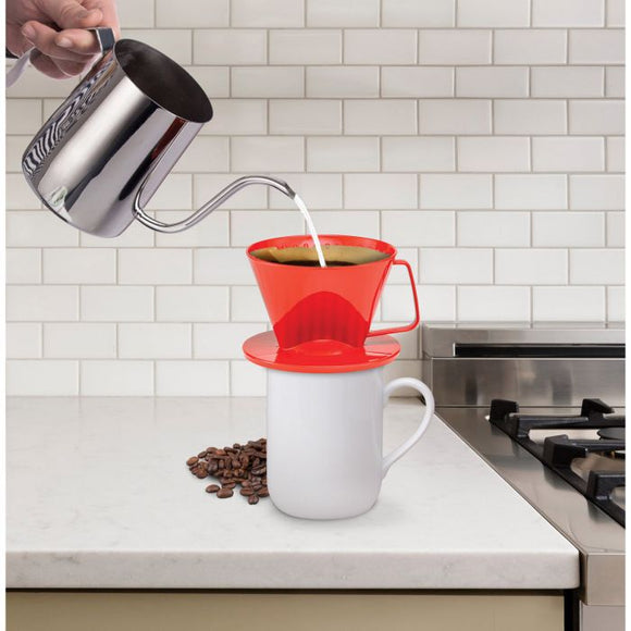 Fino Plastic #1 Pour Over Cone, Red