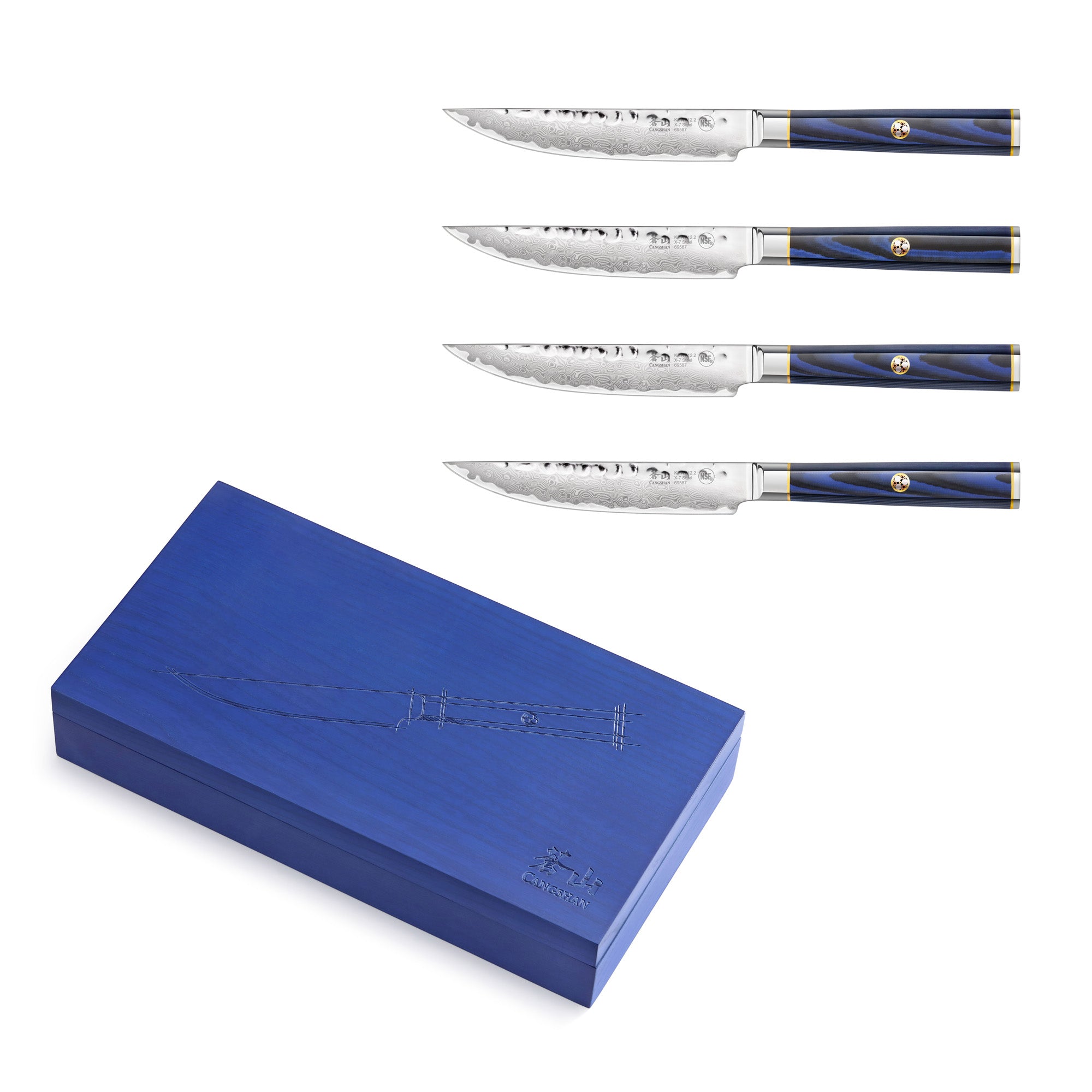 Cangshan KITA 4-piece Steak Knife Set, Ash Box