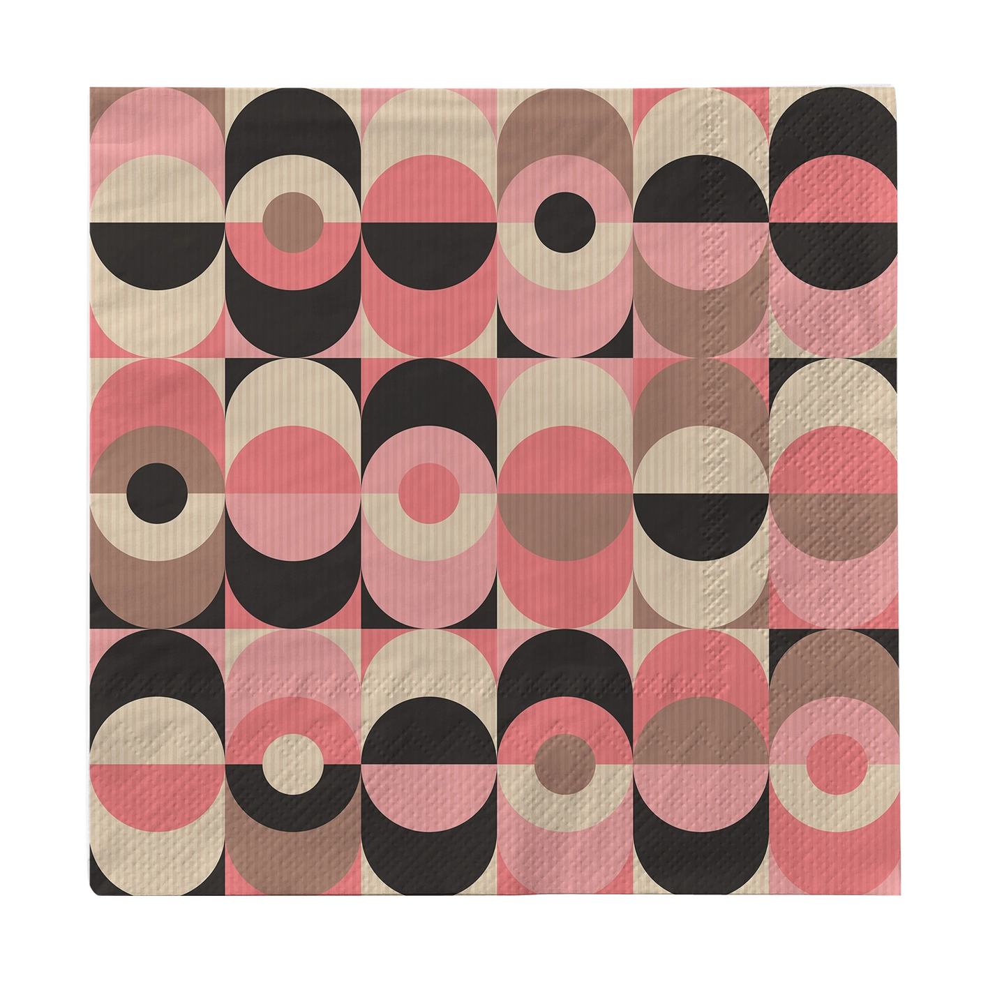 Mod Lounge Paper Co Cocktail Napkin Pink and Black Oval