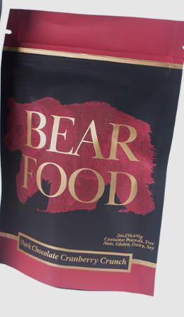 Bear Food Gourmet Dark Chocolate Cranberry Crunch Pouch, Multiple Sizes