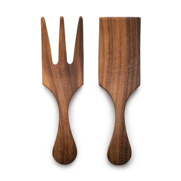 Ironwood Large Fruit and Salad Acacia Utensil Set, 10"