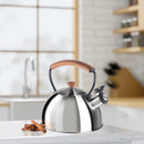 OGGI Stovetop Whistling Tea Kettle w/ Wood Handle, SS-4